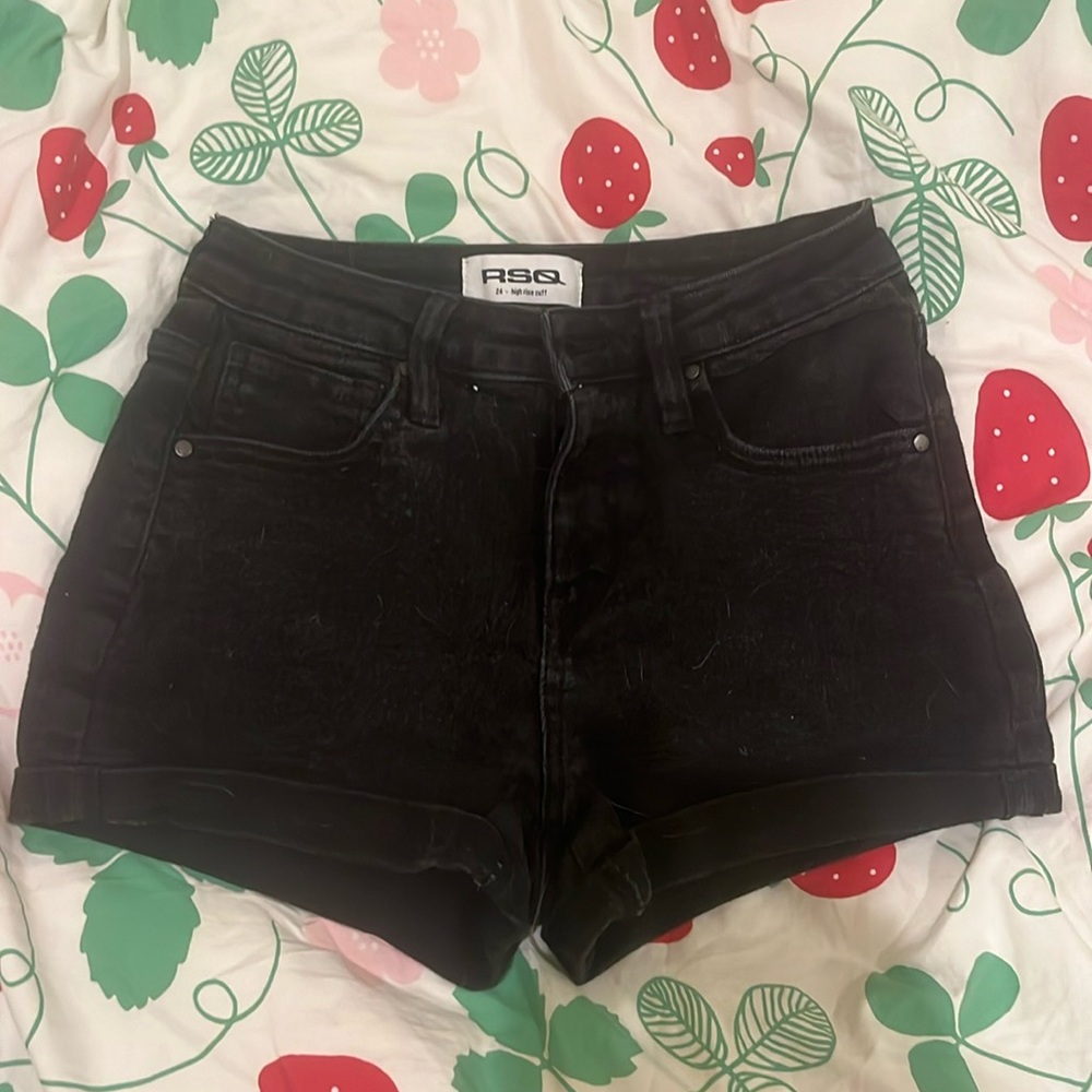 RSQ Black denim shorts